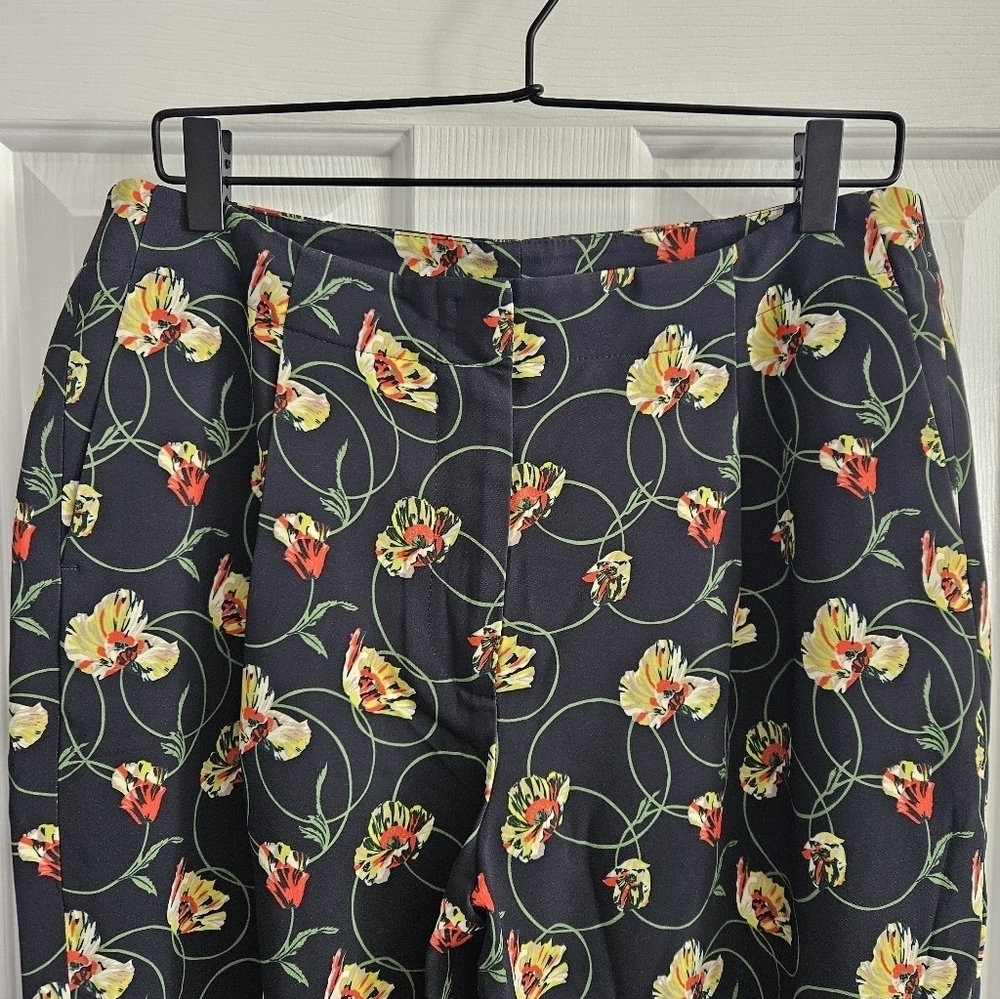 NWOT Akris Punto X Saks Fifth Avenue Mimi Poppy Dot Floral Trousers - Picture 5 of 10
